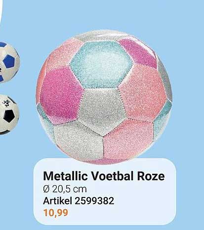 Metallic Voetbal Roze