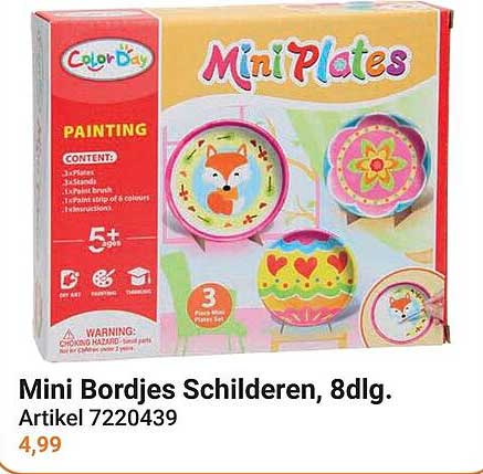 Mini Bordjes Schilderen, 8dlg.