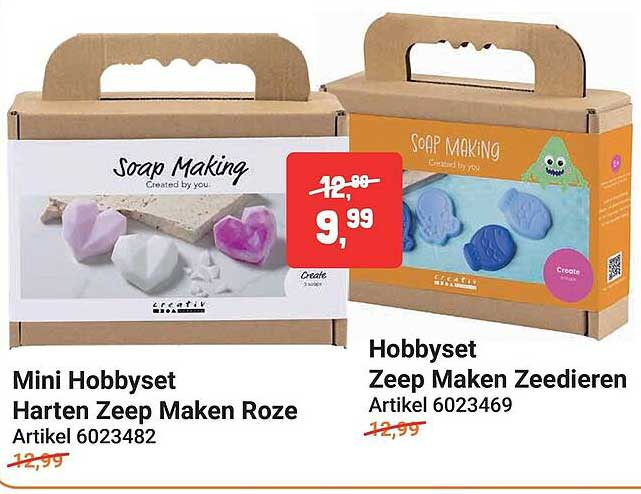 Mini Hobbyset Harten Zeep Maken Roze