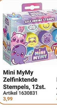 Mini MyMy Zelfinktende Stempels, 12st. Artikel 1630831