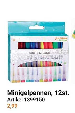 Minigelpennen, 12st.