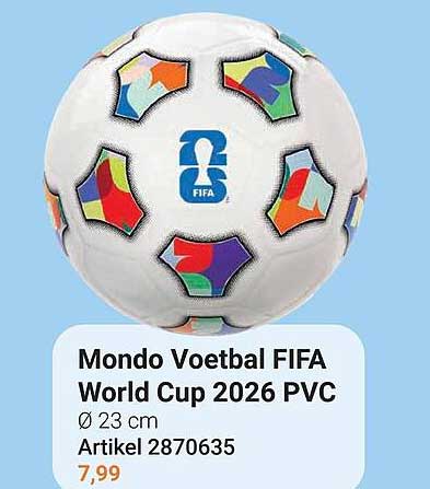 Mondo Voetbal FIFA World Cup 2026 PVC Ø 23 cm Artikel 2870635