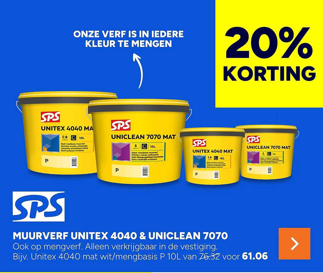 MUURVERF UNITEX 4040 & UNICLEAN 7070