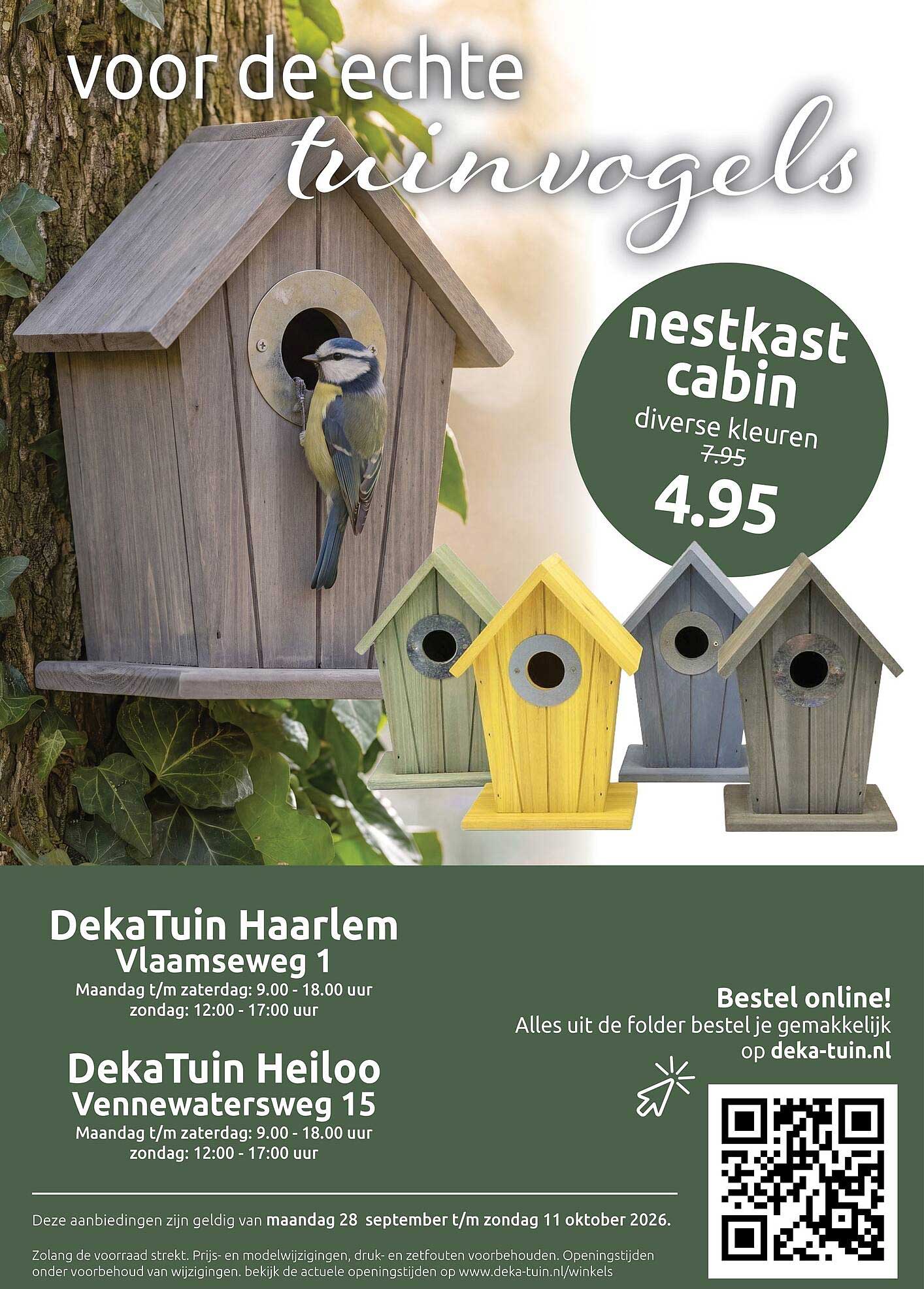 nestkast cabin diverse kleuren