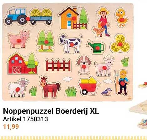 Noppenpuzzel Boerderij XL