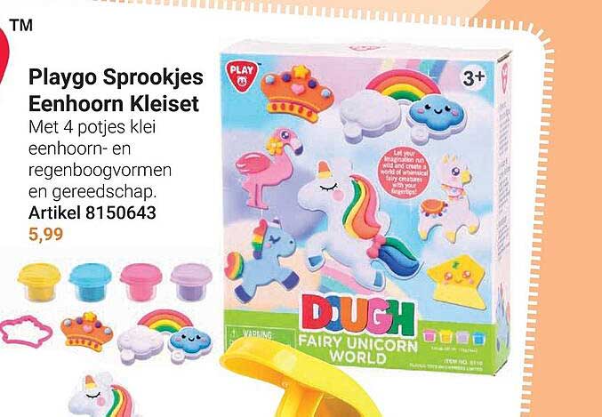 Playgo Sprookjes Eenhoorn Klei set