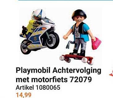 Playmobil Achtervolging met motorfiets 72079 Artikel 1080065