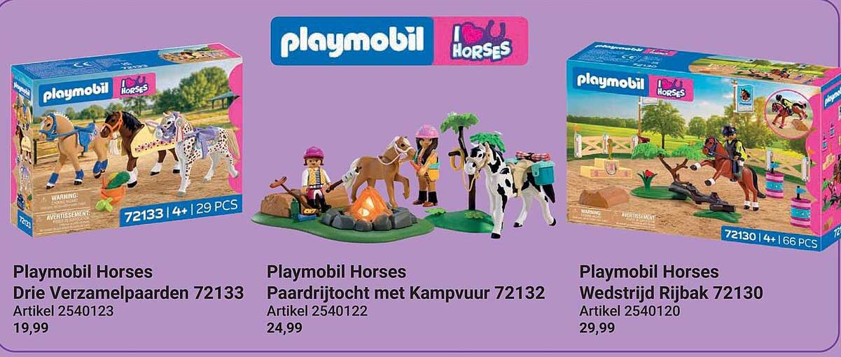 Playmobil Horses Drie Verzamelpaarden 72133