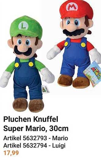 Pluchen Knuffel Super Mario, 30cm
