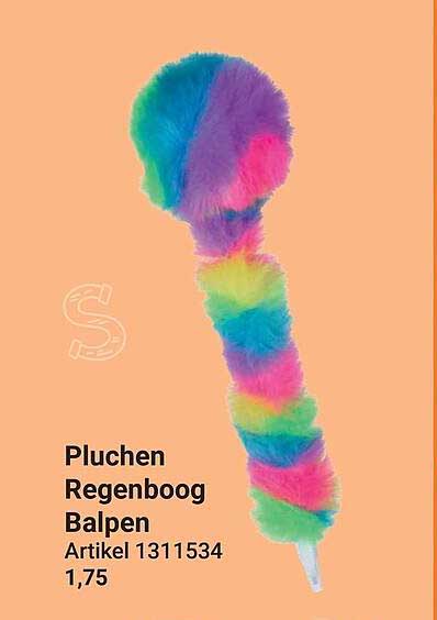 Pluchen Regenboog Balpen