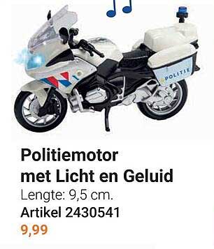 Politiemotor met Licht en Geluid