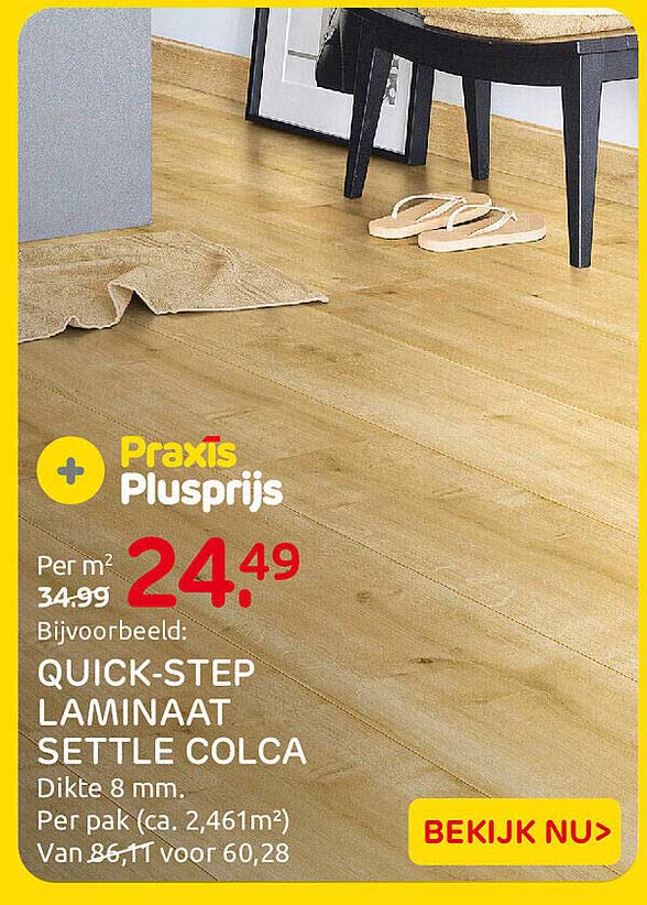 Praxis Plusprijs Quick-Step laminaat Settle Colca