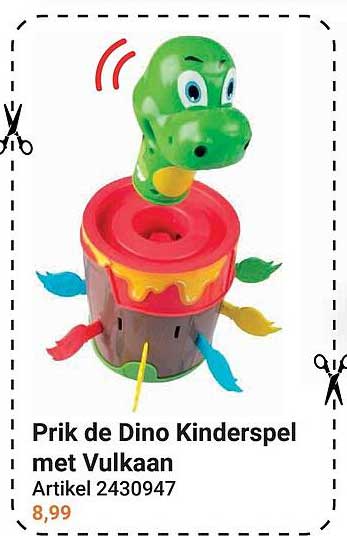 Prik de Dino Kinderspel met Vulkaan Artikel 2430947