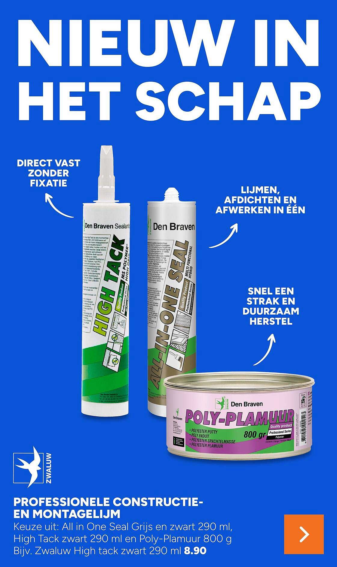Professionele constructie- en montagelijm