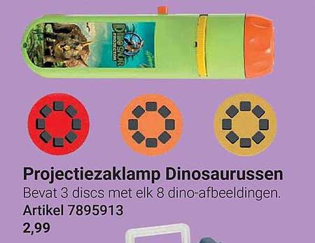 Projectiezaklamp Dinosaurussen