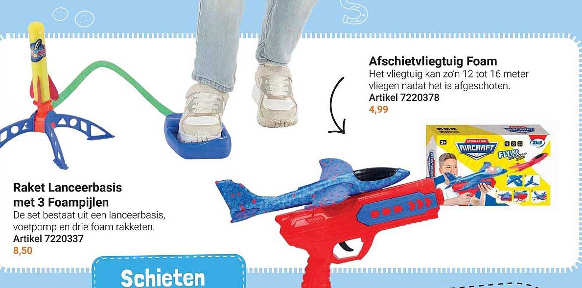 Raket Lanceerbasis met 3 Foampijlen