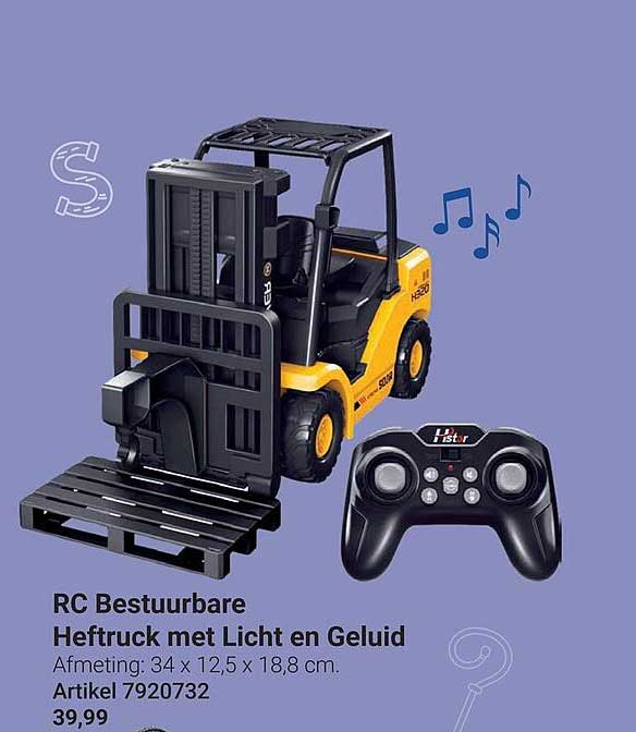 RC Bestuurbare Heftruck met Licht en Geluid