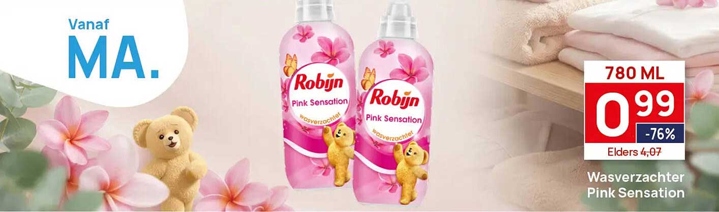 Robijn Wasverzachter Pink Sensation 780 ml