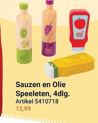 Sauzen en Olie Speeleten, 4dlg. Artikel 5410718