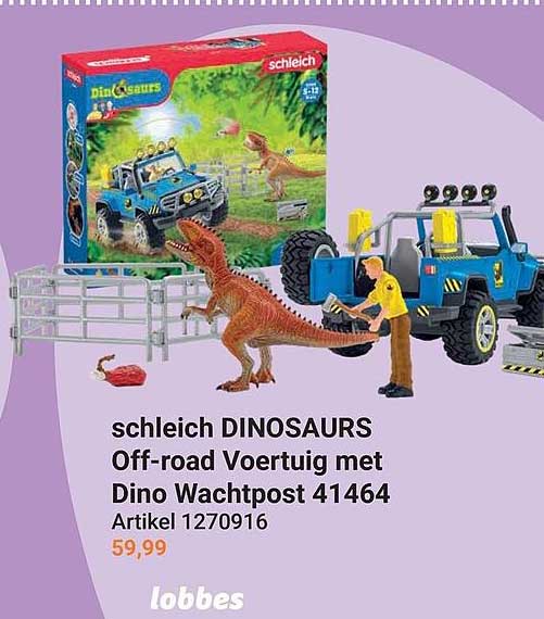 schleich DINOSAURS Off-road Voertuig met Dino Wachtpost 41464 Artikel 1270916