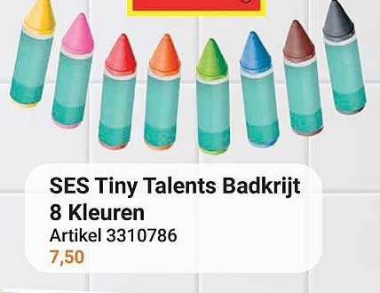SES Tiny Talents Badkrijt 8 Kleuren
