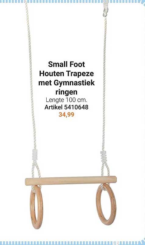 Small Foot Houten Trapeze met Gymnastiek ringen