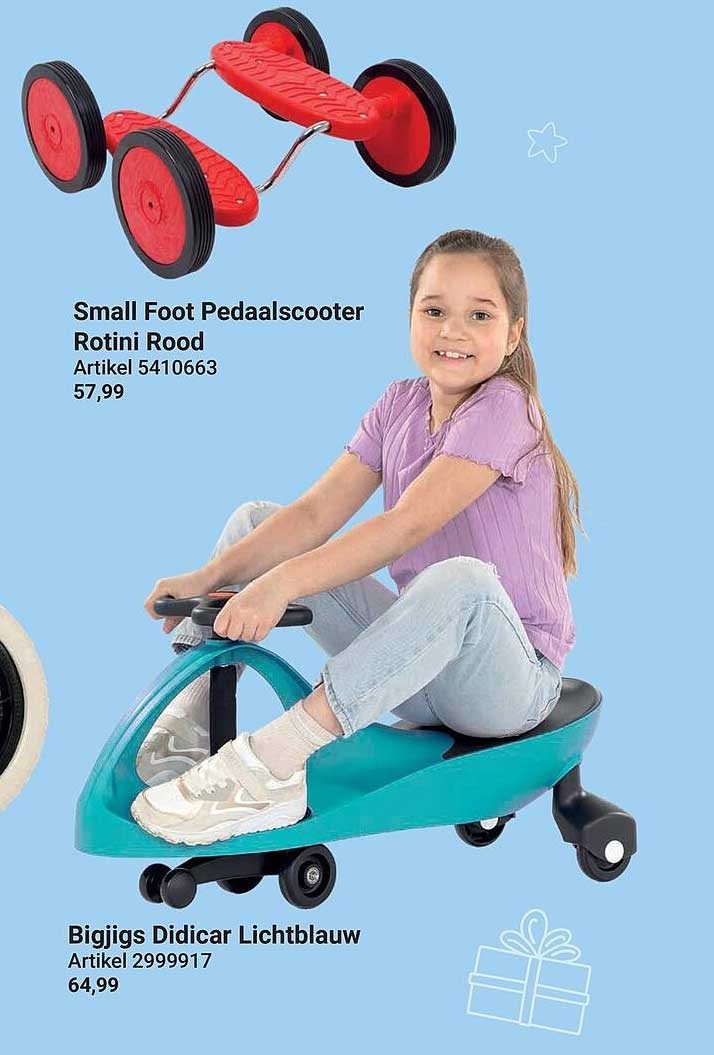 Small Foot Pedalscooter Rotini Rood