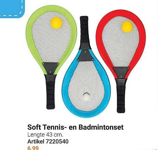 Soft Tennis- en Badmintonset