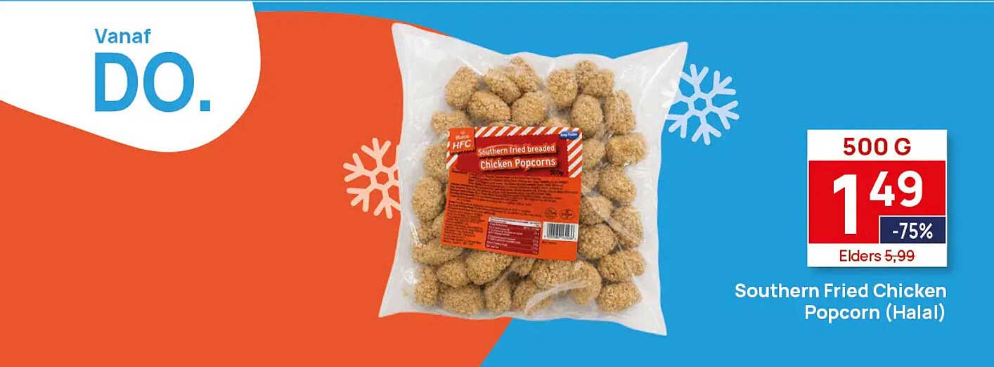 Southern Fried Chicken Popcorn (Halal)