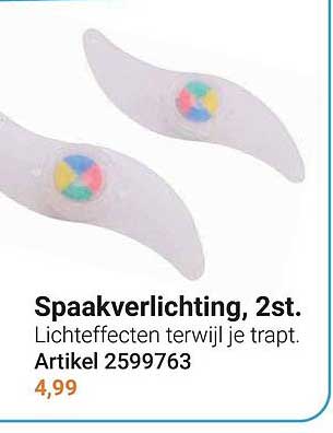 Spaakverlichting, 2st.
