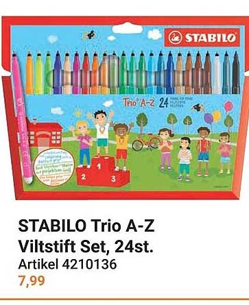 STABILO Trio A-Z Viltstift Set, 24st. Artikel 4210136