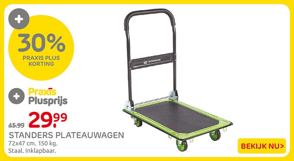STANDERS PLATEAUWAGEN 30% PRAXIS PLUS KORTING