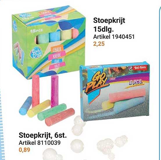 Stoepkrijt 15dlg.