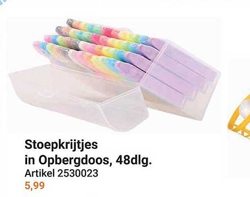 Stoepkrijtjes in Opbergdoos, 48dlg. Artikel 2530023