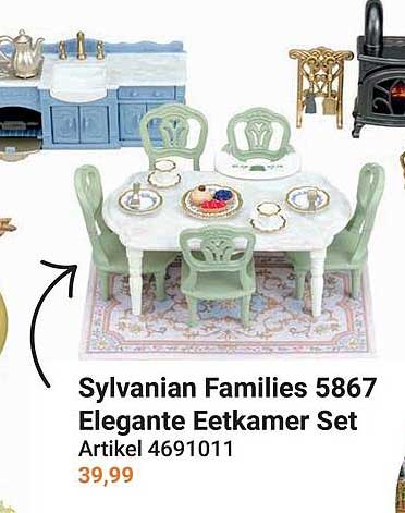 Sylvanian Families 5867 Elegante Eetkamer Set Artikel 4691011