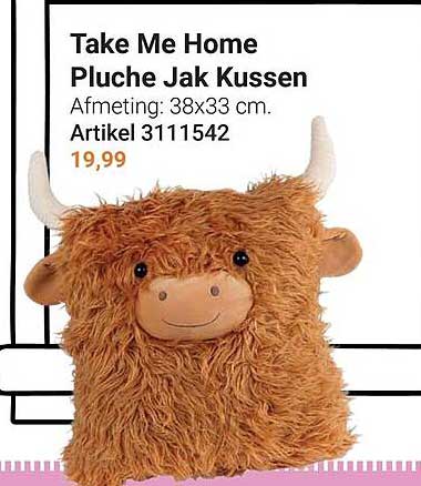 Take Me Home Pluche Jak Kussen
