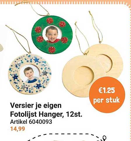 Versier je eigen Fotolijst Hanger, 12st. Artikel 6040093