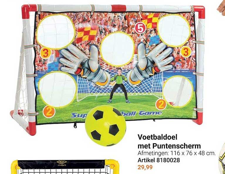 Voetbaldoel met Puntensscherm