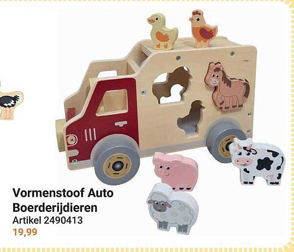 Vormenstoof Auto Boerderijdieren