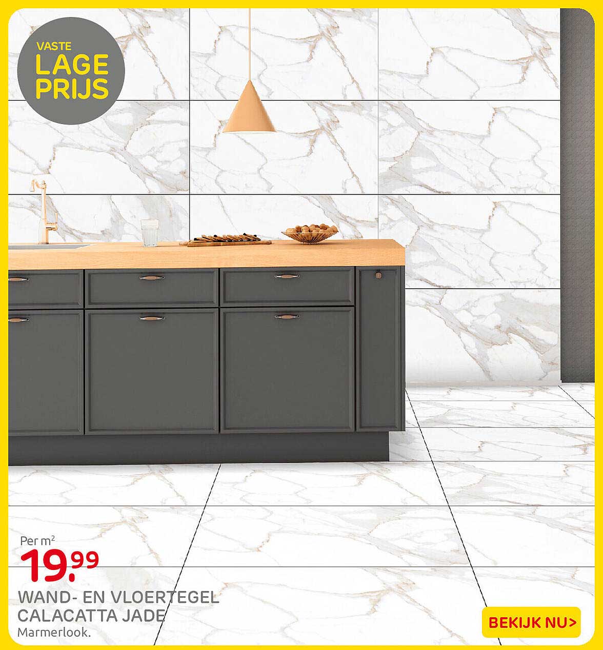 Wand- en vloertegel Calacatta Jade