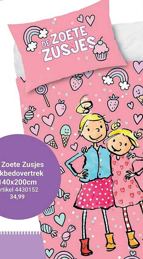 Zoete Zusjes dekbedovertrek 140x200cm