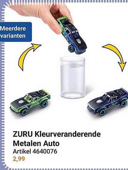 ZURU Kleurveranderende Metalen Auto
