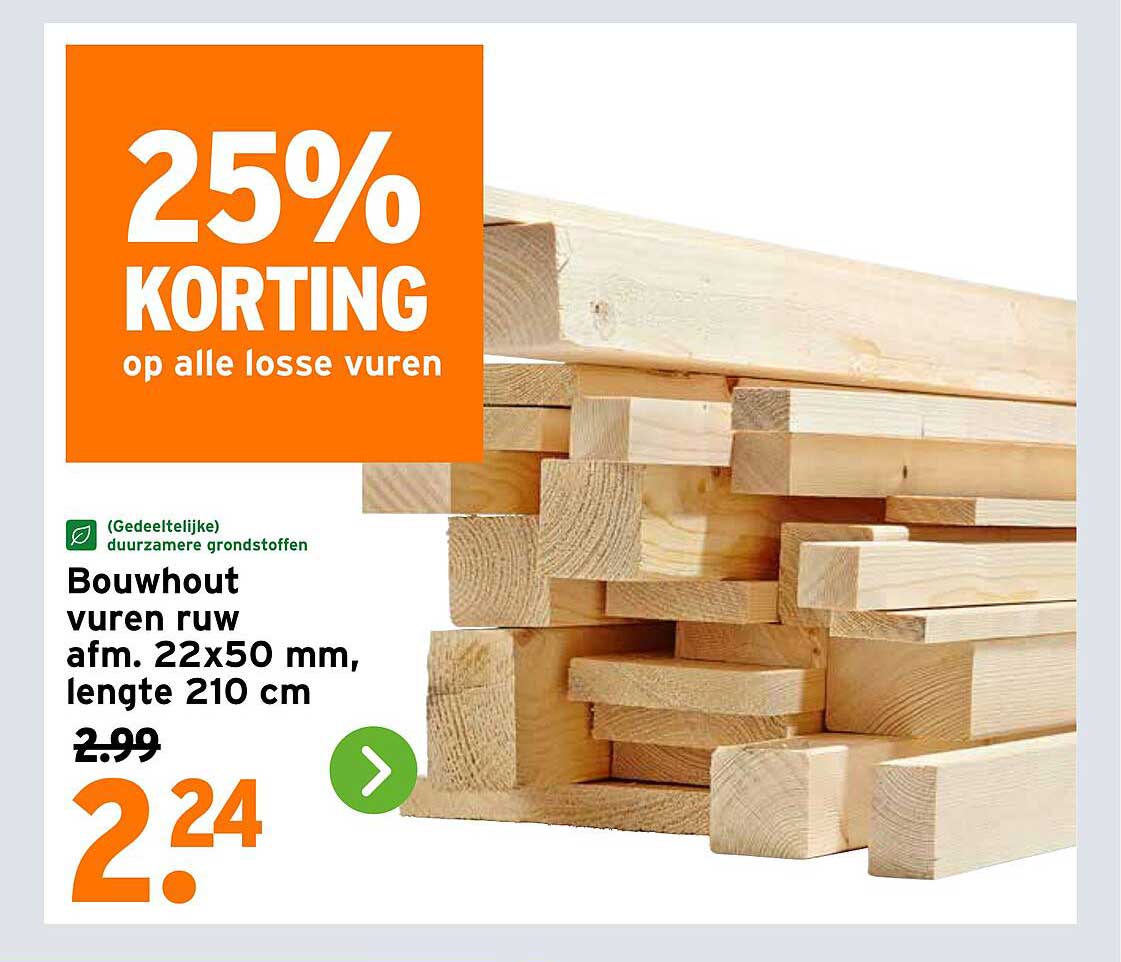 25% KORTING op alle losse vuren