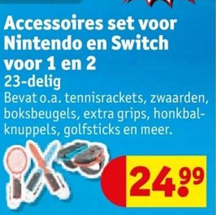 Accessoires set voor Nintendo en Switch voor 1 en 2