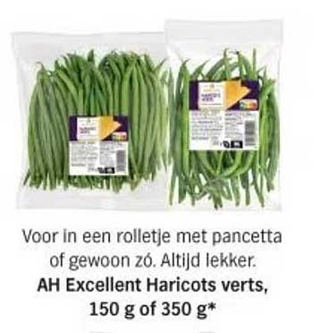 AH Excellent Haricots verts, 150 g of 350 g*