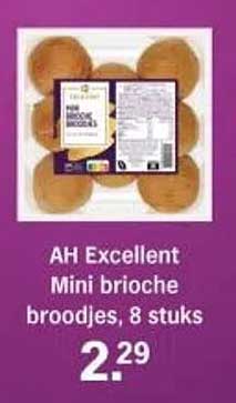 AH Excellent Mini brioche broodjes, 8 stuks