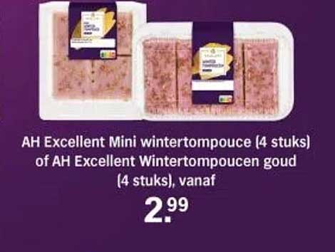 AH Excellent Mini wintertompouce (4 stuks) of AH Excellent Wintertompoucen goud (4 stuks), vanaf