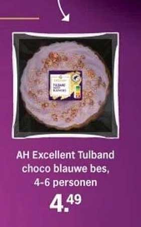 AH Excellent Tulband choco blauwe bes, 4-6 personen