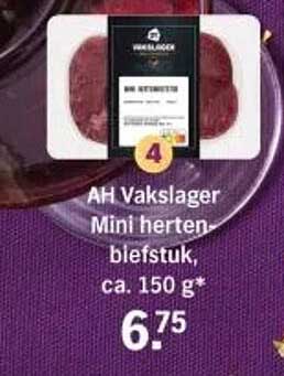 AH Vakslager Mini hertenbiefstuk, ca. 150 g*