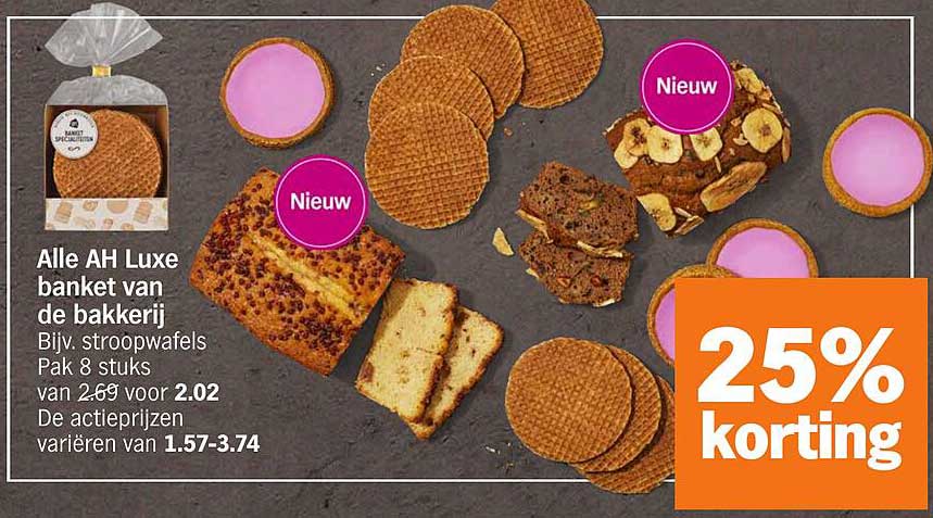 Alle AH Luxe banket van de bakkerij